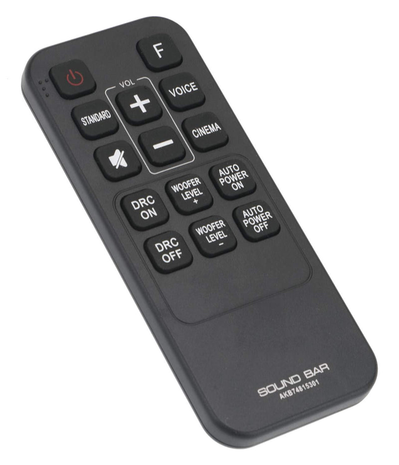 AKB74815301 Replacement Remote Control Compatible with LG Sound Bar LAS454B S55A3-D LAS453B SH3B SPH3B-W SH3K SJ4Y SPH4B-W S45A1-D