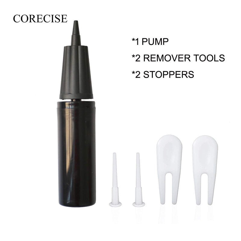 CORECISE Hand Air Pump,Two-Way Hand Yoga Ball Pump, 9 Inch Double Action Hand Pump Inflator for Exercise Balls, Swimming Ring,Balloons and Inflatable Balls