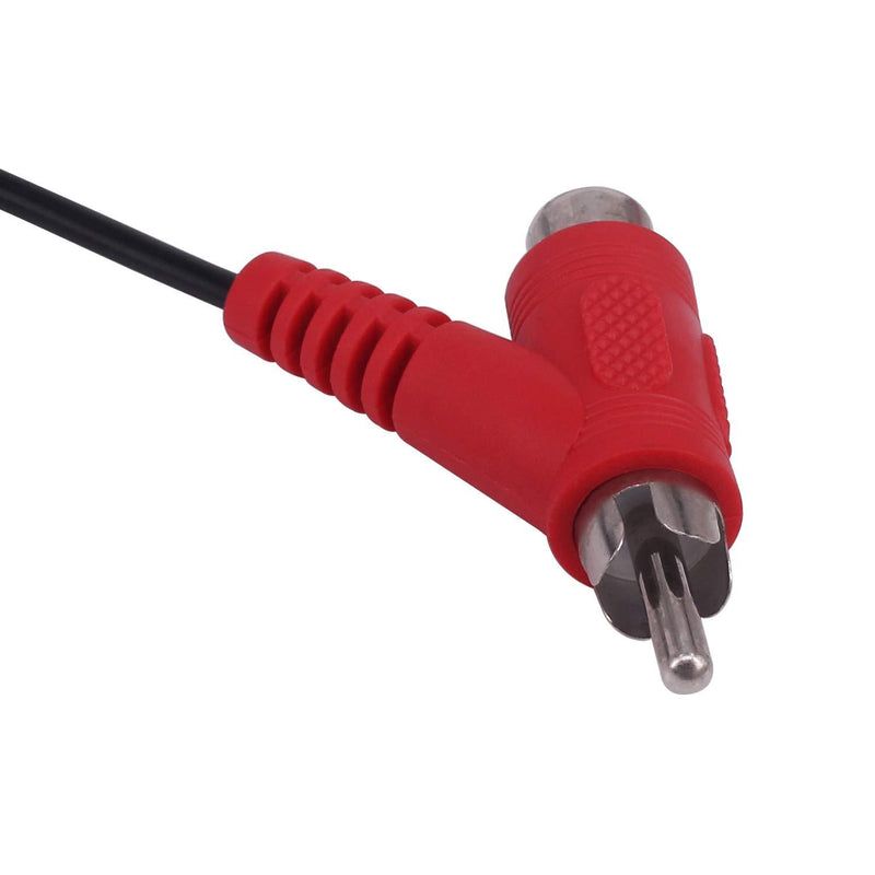 Yeworth RCA Audio Piggyback Extender Cable, 5Ft 2 RCA Male to 2 RCA Male + RCA Female Piggyback Extension Audio Video AV Adapter Cord
