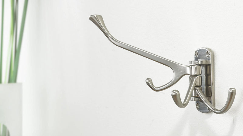 Richelieu Hardware NH027300195 Nystrom Triple Utility Swivel Hook, Brushed Nickel Brushed Nickel Finish
