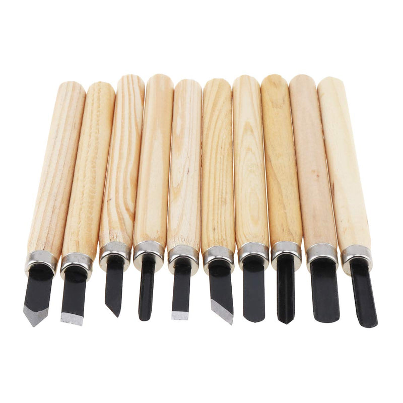 OriGlam 10pcs Professional Wood Carving Chisel Set, Carbon Steel Wood Carving Tools, Woodworking Chisels Wood Chisel Kits, Power Grip Carving Tools Great for Carving Woodworking Beginners & Kids