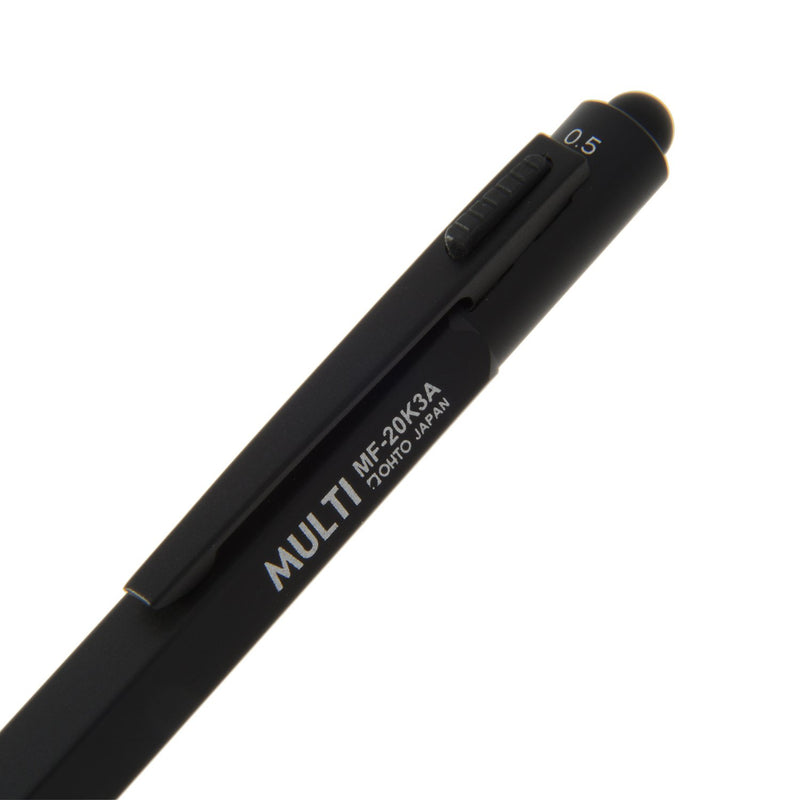 OHTO 2+1 Multi-Function Pen, 0.5mm Mechanical Pencil, 0.7mm Ballpoint Pen, Black (MF-20K3A-ShibuKuro)