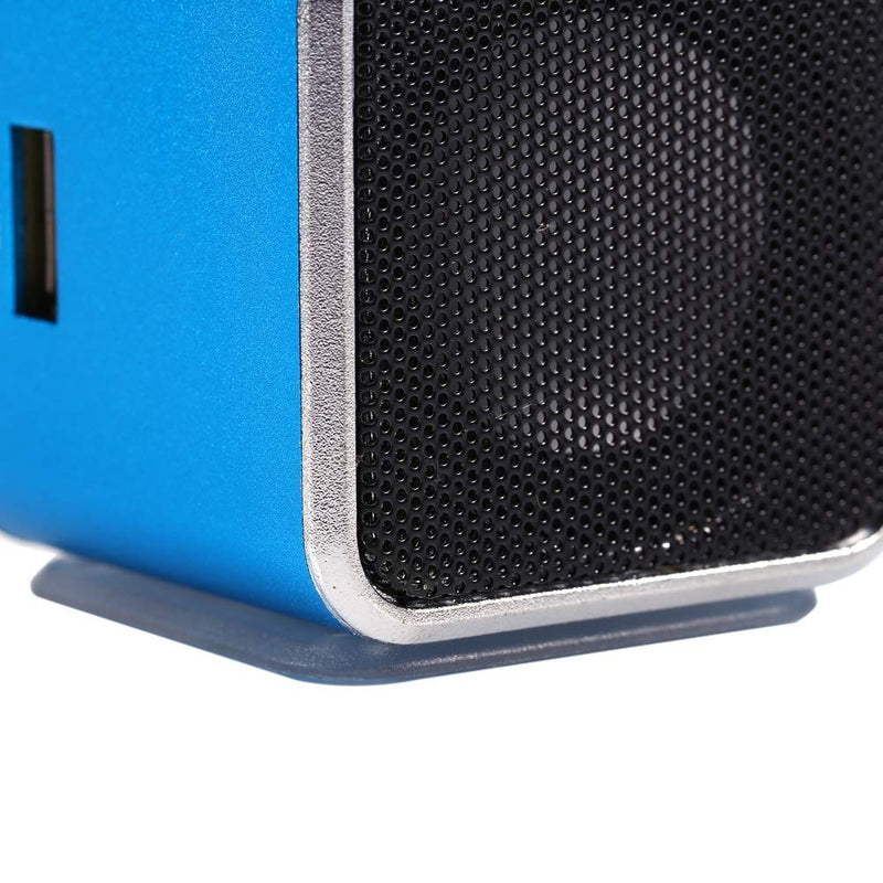 Eboxer Portable Mini Speaker Music Player FM Radio Stereo Speaker Support TF Card and U Disk, Brief Design, Perfect Mini Speaker for Room Bike Car for Phone/Tablet/Computer (Blue)