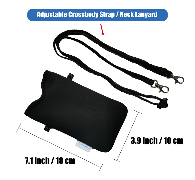 Tainada Men Women Neoprene Phone Sleeve Pouch Case Bag with Crossbody Strap/Neck Lanyard for iPhone 14/13/12/11 Pro Max, Samsung S22+, S21 FE, A53, Google Pixel 6 (Starry Night) Starry Night
