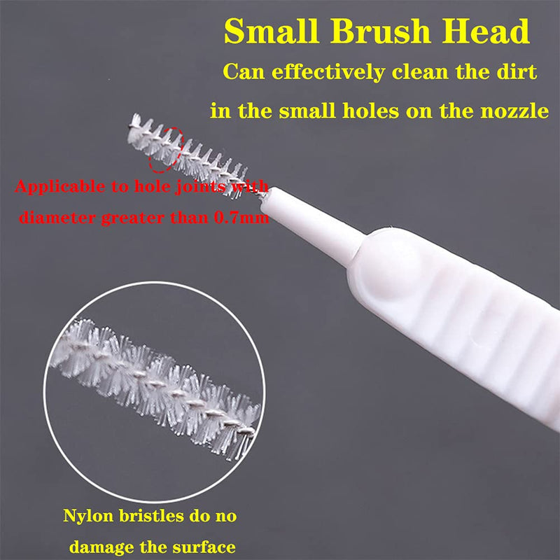 ELANE 30 Pcs Mini Brushes Set for Mobile Phone Holes Shower Cleaning Tooth Scrubber Anti-Clogging Gap Suit for Home Kitchen Bathroom