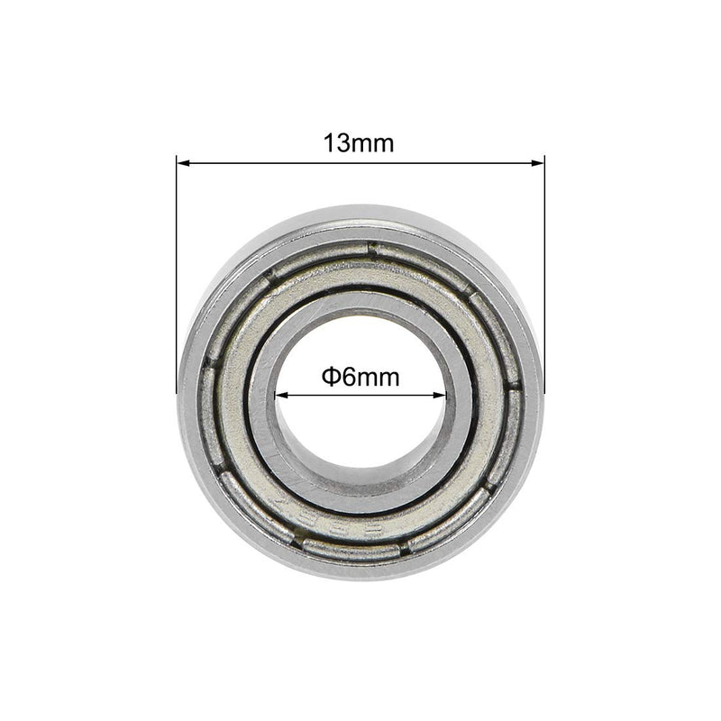 uxcell 686ZZ Deep Groove Ball Bearings Z2 6mm X 13mm X 5mm Double Shielded Carbon Steel 5pcs 6mmx13mmx5mm