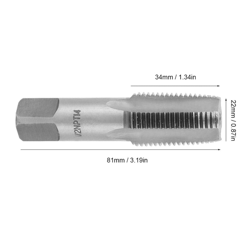 1/2-inch tap thread repair thread cutting 22 mm thread and 34 mm thread depth for CNC engraving machines