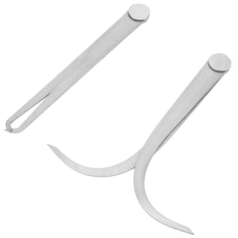 2pcs Calipers Machinist Solid Outside Inside 6 Inch Joint Calipers Set Firm Joint Calipers Measuring Tool for OD & ID Measuring