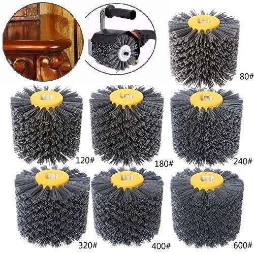 SIGNI New Abrasive Wire Drawing Wheel Drum Burnishing Polishing Brush for wooden furniture floor polishing 120X100mm 180 Grit 1pack 180#