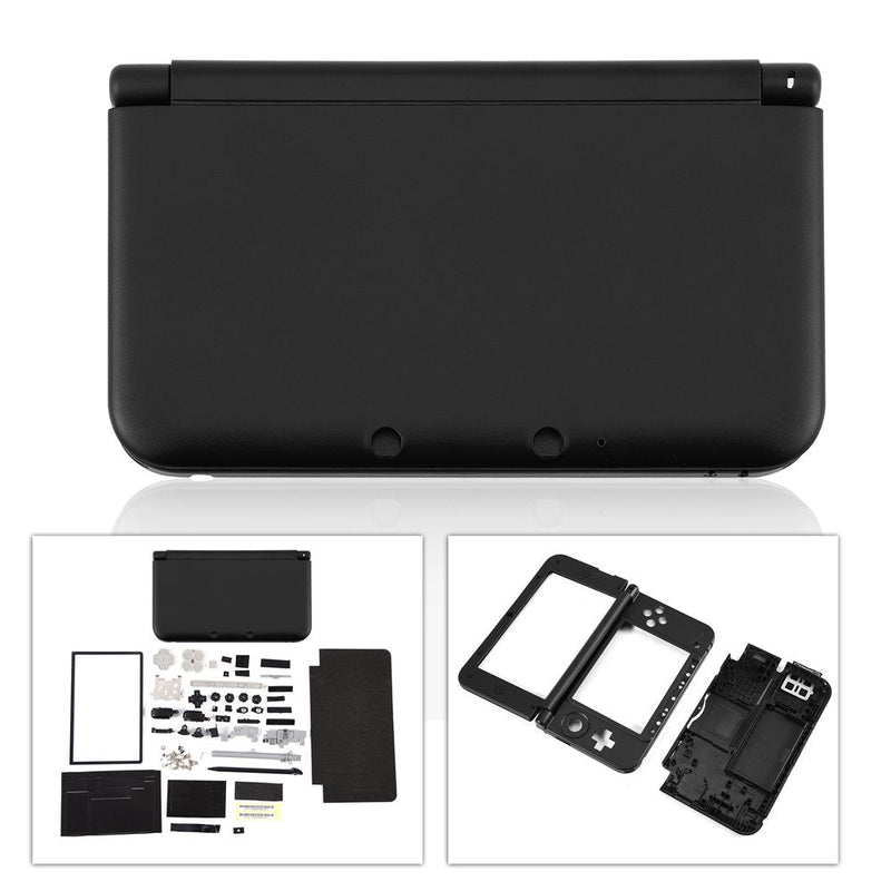 Replecement Case for Nintendo 3DS LL, Full Housing Case Cover Shell Repair Parts Complete Replacement Kit for Nintendo 3DS XL Black