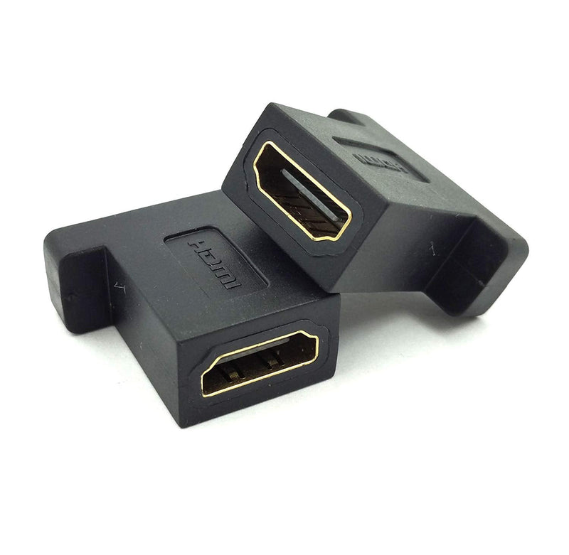 HDMI Coupler Adapter, Haokiang (2-Pack) HDMI Female to Female Insert Keystone Panels Wall Plate Connectors Coupler Adapter (Black HDMI F/F) Black HDMI F/F