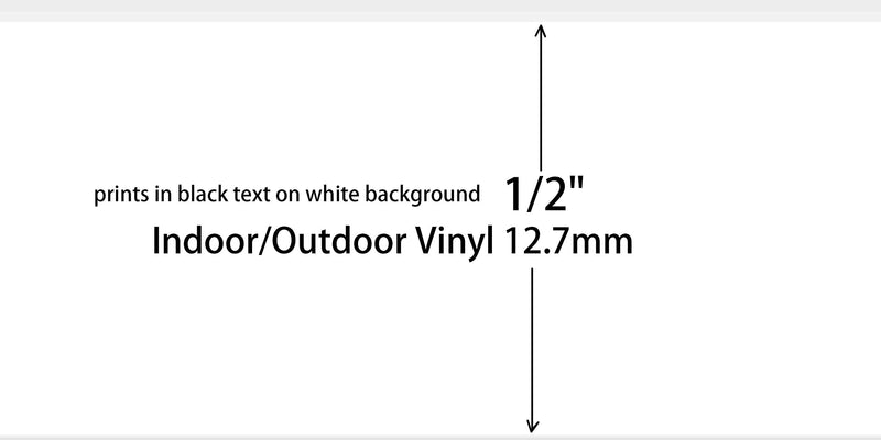 SIKOT Compatible Label Tape Replacememt for M21-500-595-WT Cartridge Ribbon, 1/2 inches High Adhesion Vinyl Labels Tape, Black on White Film Work with Portable Printer ,21' Length 0.5" Width -2 Roll ½"