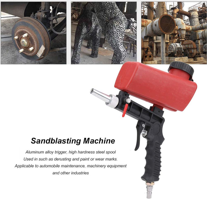 FastUU Pneumatic Sandblaster, Portable Portable Sandblaster Sandblasting Gun Large Capacity Sandblasting Gun Kit for All Abrasives, Metal Rust Removal, Detail Treatment