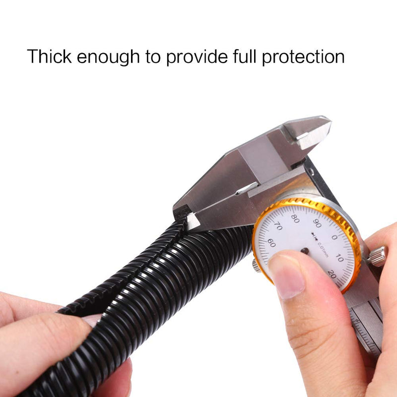 Alex Tech 25ft â€“ 1/4 inch Split Wire Loom Tubing Wire Conduit â€“ Black 1/4"-25ft