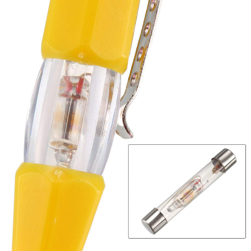 uxcell® Tester Screwdriver, Voltage Detector Pen Light Circuit Tester Electric Test Pen Screwdriver AC100-500V 3mm Slot