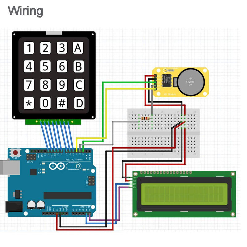16 Keys Matrix Keypad 4x4 Membrane Keyboard Module Array Switch for Arduino UNO R3