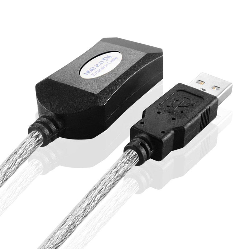TNP USB Extension Cable 15 ft - High Speed USB 2.0 Active Extender Cord Repeater Booster Type A Male to A Female for External Hard Drive, Printer, Scanner, Mouse, Keyboard, USB Hub, Windows PC, Mac