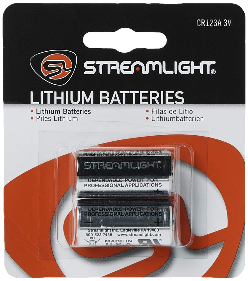Streamlight 85175 CR123A Lithium Batteries, 2-Pack
