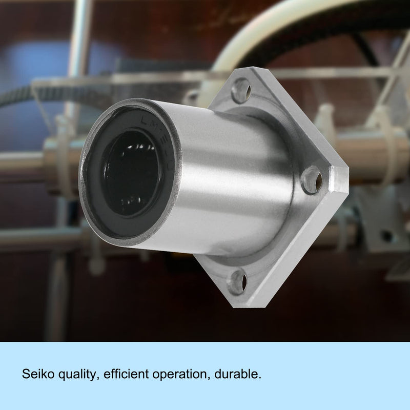 Aopin LMK20UU Square Flange Linear Motion Ball Bearing, ID 20mm, OD 32mm Linear Ball Bearings Sae52100 Carbon Steel, 5 Rows of Steel Balls, Great for CNC, 3D Printer, Linear Rail Guide 1