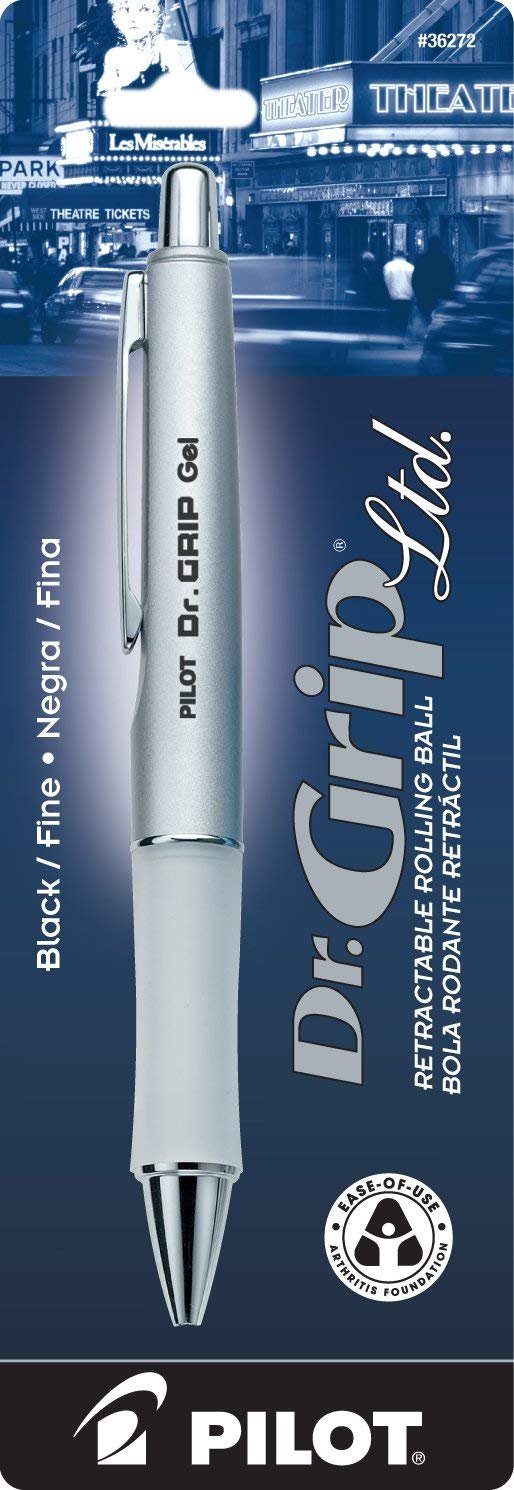 PILOT Dr. Grip Limited Refillable & Retractable Gel Ink Rolling Ball Pen, Fine Point (Assorted)