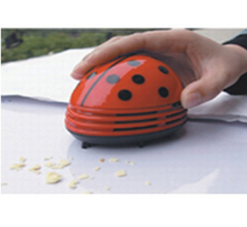 Honbay Ladybug Shaped Portable Corner Desk Vacuum Cleaner Mini Cute Vacuum Cleaner Dust Sweeper