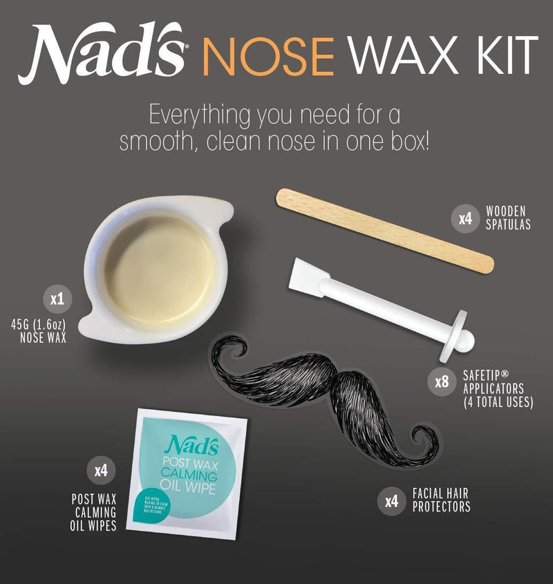 Nad's Nose Wax Kit for Men & Women - Waxing Kit for Quick & Easy Nose Hair Removal, 1 Count