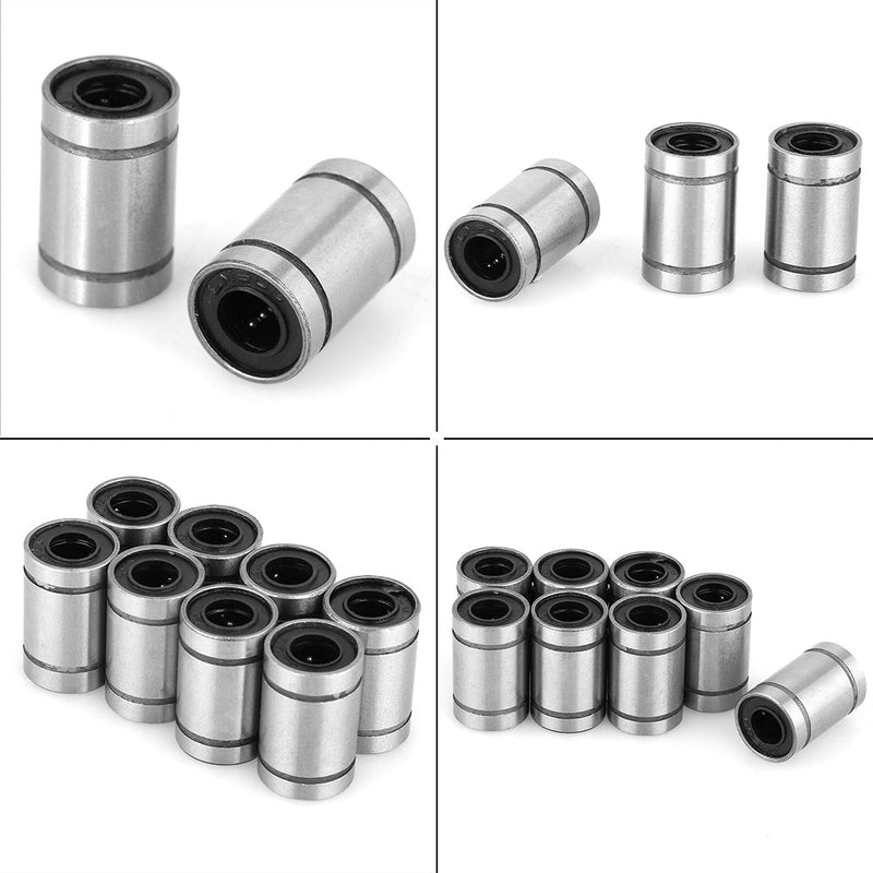 8Pcs LM6UU Linear Bearings 6mm CNC Linear Motion Ball Bearing Bushing Double Side Rubber Sealed for 3 Dimensional Printer CNC Parts