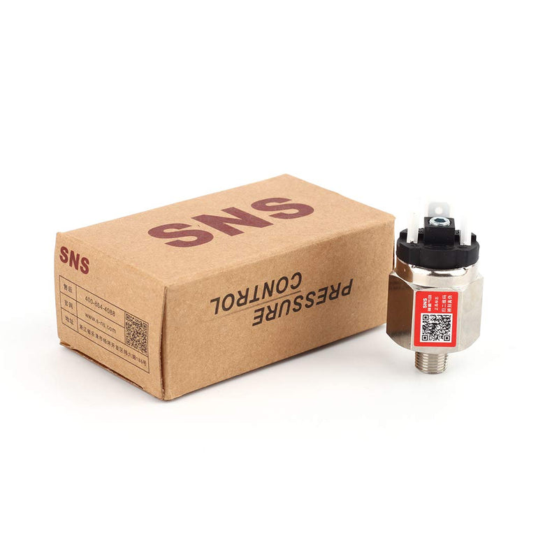 SNS QPF-N2 1/4 Inch Male Thread Pneumatic Adjustable Diaphragm Type Pressure Switch Normally Open and Closed Integrated