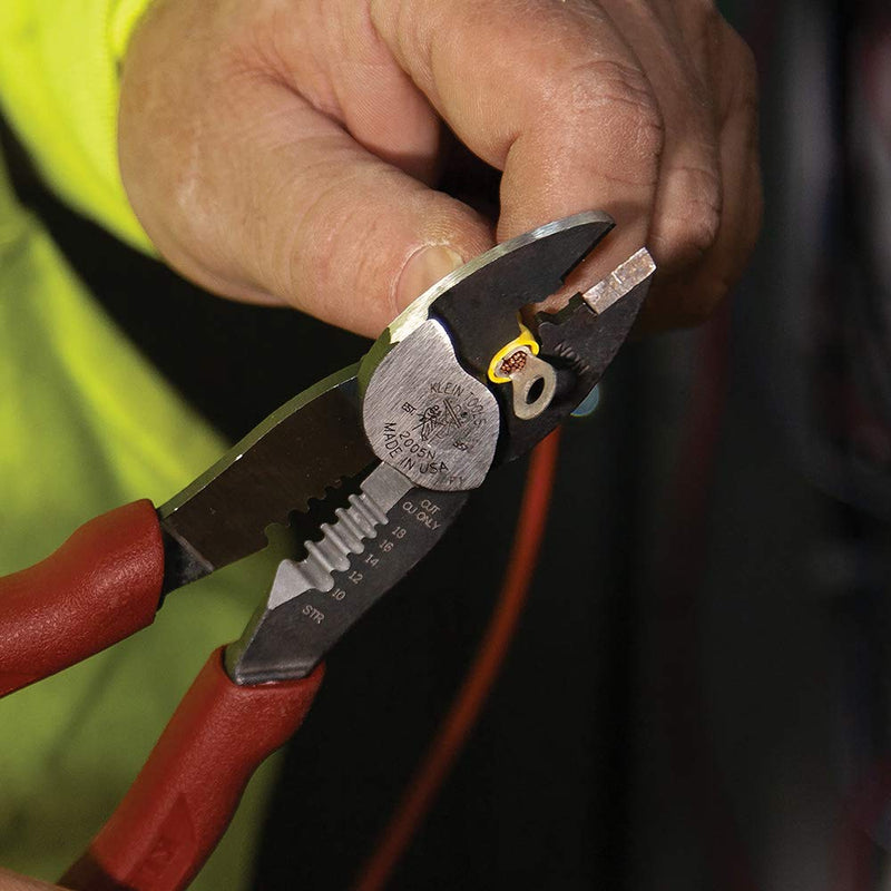 Klein Tools 2005N Wire Cutter, Stripper, Crimper Tool, Strips 10-18 AWG Stranded, Crimps 10-22 AWG Terminals, with Shear Cutter