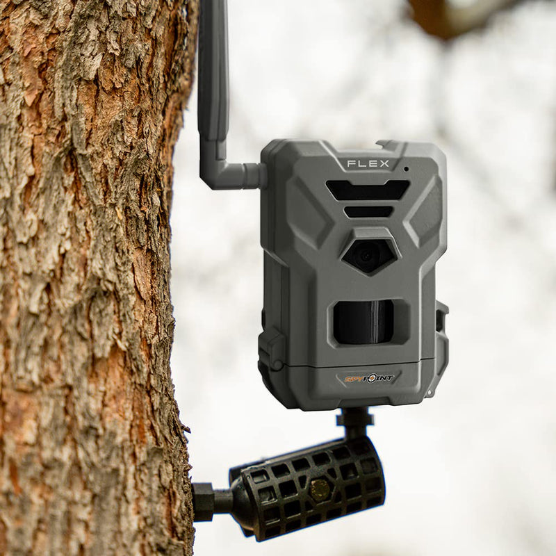 SPYPOINT MA-500 Fully Adjustable Trail Camera Mounting Arm Double Swivel Tilt | Pan Tilt Camera Mount for Positioning Trail Cameras ¼-20 Tripod Mount | Wood Screw Anchor Cams Mounting