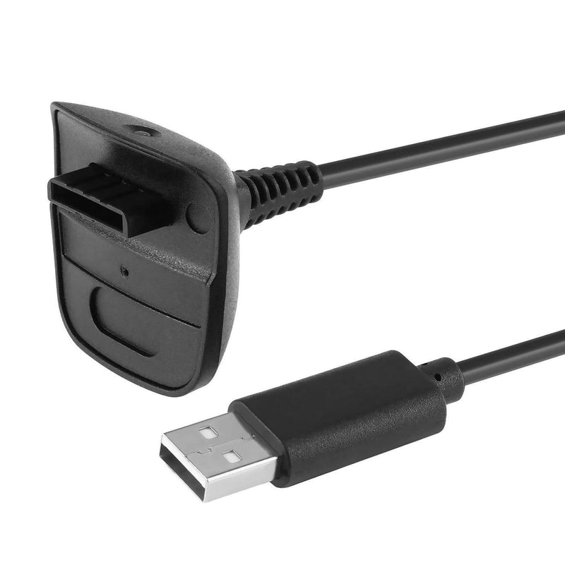 Xbox 360 Charging Cable for Xbox 360 Wireless Game Controllers,2 Pack Black