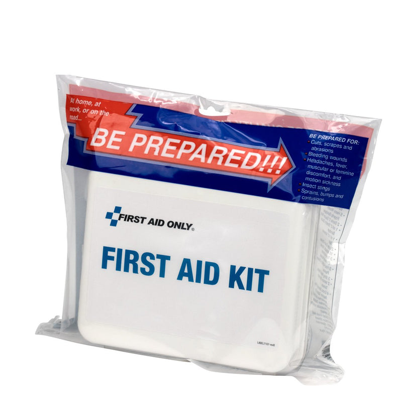 First Aid Only 7107 64 Piece Travel First Aid Kit in Weatherproof Plastic Case