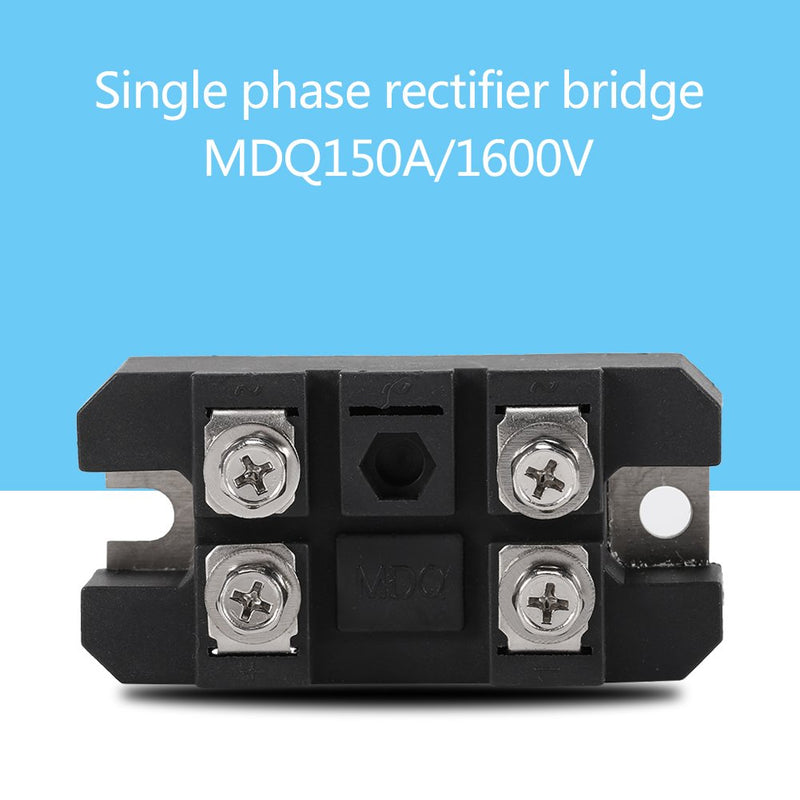 Bridge Rectifier, Black Bridge Rectifier Single Phase Diode Bridge Rectifier 150A 1600V High Power Single Phase Rectifier Bridge Module, 4 Connections