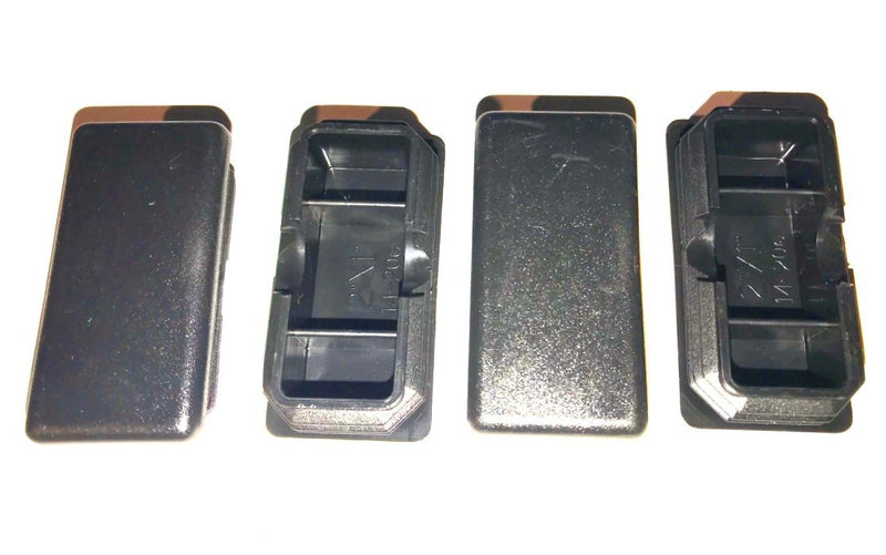 SBDs (Pack of 10) 2" x 1" Rectangular (14-20 Ga) Tubing Plastic Finishing Plug End Cap Insert (for ID L 1.83"-1.93", W 0.84"-0.93") 1 x 2 Inch Fence Post Finishing Inserts.