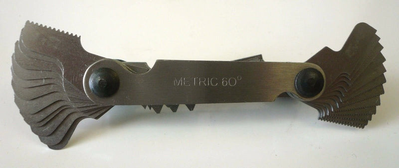 Thread Screw Pitch Gauge Measures Metric 60° and Whitworth 55° Threads - 52 Sizes New