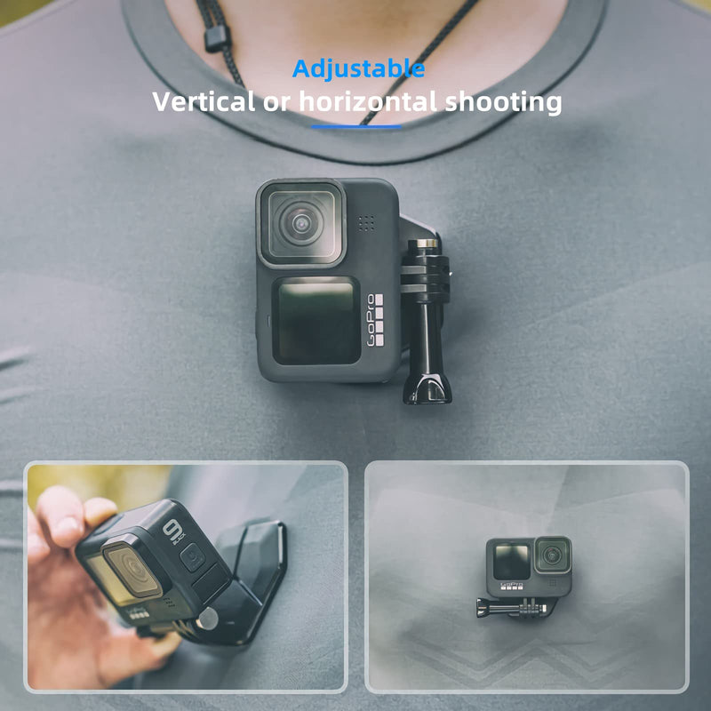REYGEAK Magnetic Action Camera Mount for GoPro, Adjustable Snap Mount Magnetic Fence Mount Compatible with GoPro Hero 11 Black Hero 10/9/8/7/6/5, DJI Osmo Action 3, Insta 360 and Most Action Cameras