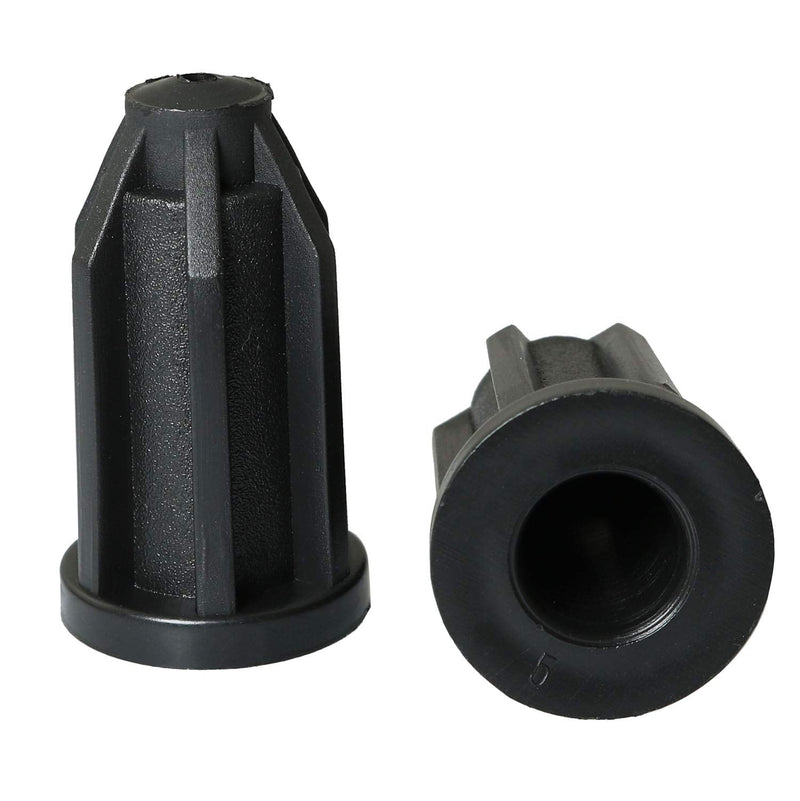 heyous 8PCS Plastic Caster Socket Sleeve Round Inserts, 7/16" Inside Stem, Black (ID 0.45")