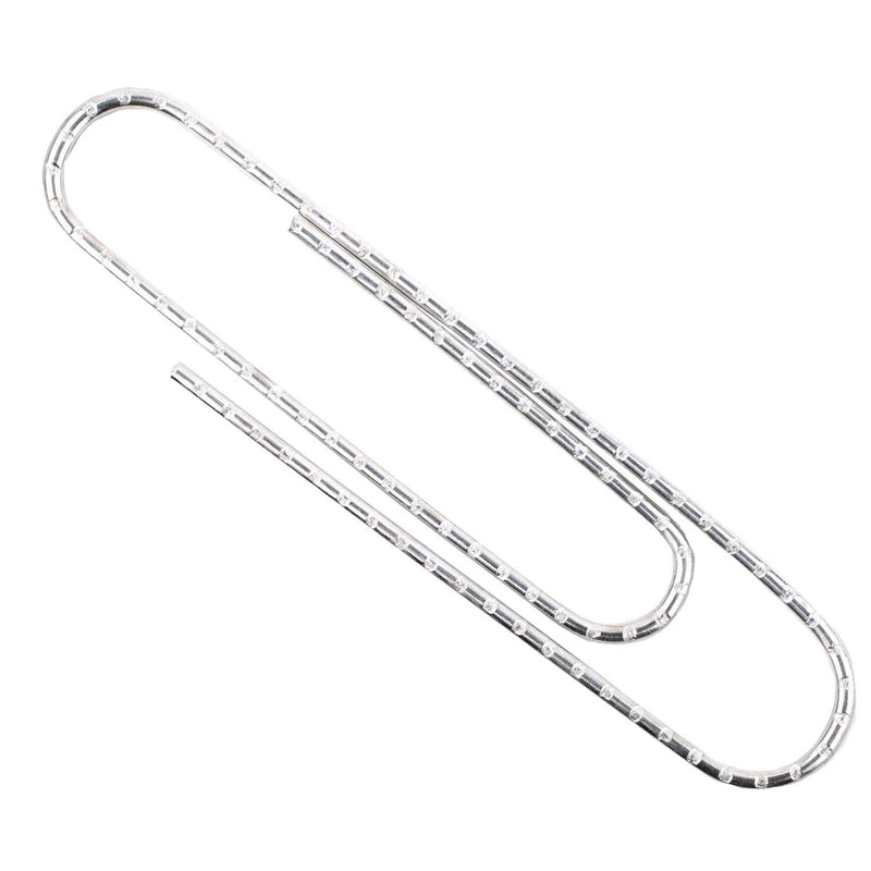 ACCO Jumbo Paper Clips, Non-Skid, Premium, Steel Wire, 20 Sheet Capacity, Silver, 1 Box of 100 Clips (A7072510)