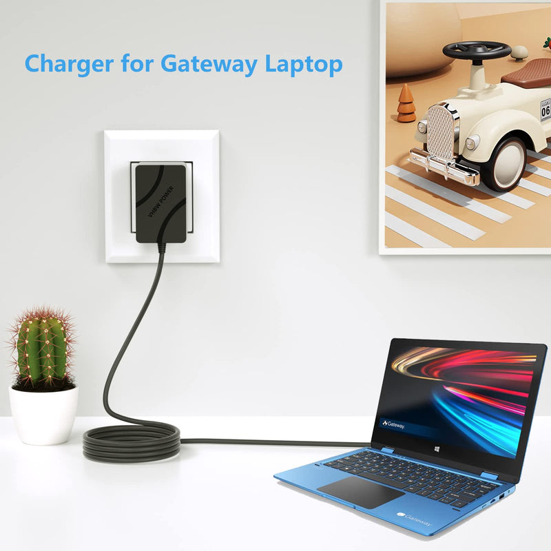 12V Charger for Gateway Laptop GWTN116-1 GWTC116-1 GWTC116-2 GWTN116-3 GWTN141-1 GWTN141-5 GWTN156-11 EVOO EV-C-116-5 EV-C-116-6 N11SP3 Laptop Power Supply