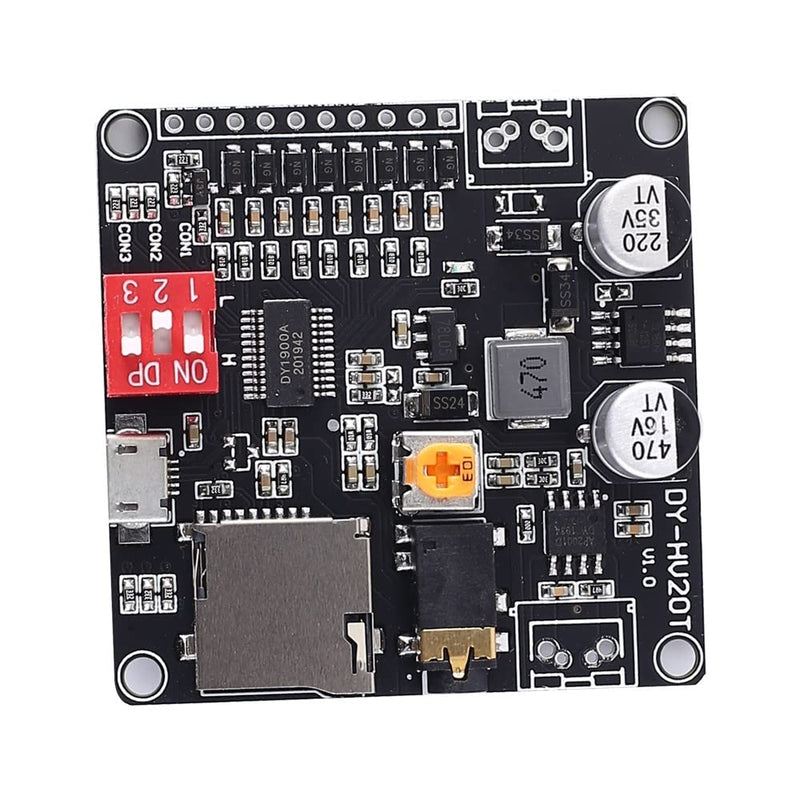 Voice Playback Module, Digital Amplifier Module TF Card Slot Mono 20W 8 Ohm MP3 WAV UART Controller for Microcontroller