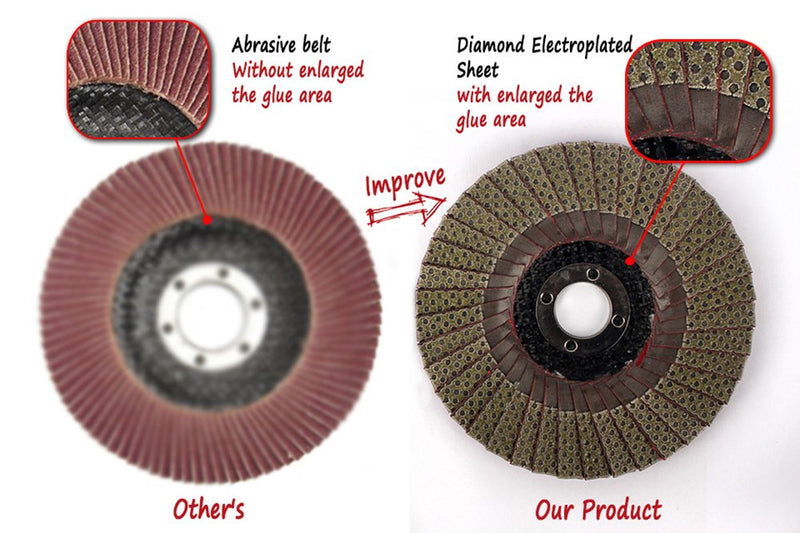 Z-LION 2 Pcs 4" Flap Sanding Disc Diamond Electroplated Grit 60 Sanding Sandpaper Wheel 4 inches