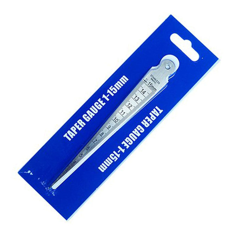 Yakamoz Taper Gage 1/32-5/8 Inch 1-15mm Stainless Gap Hole Taper Welding Gauge Test Ulnar Inch & Metric
