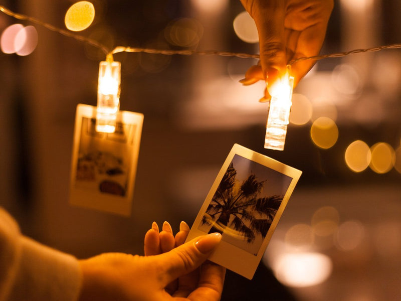 Charmed Battery Operated Fairy String Lights LED Photos Clips Lights in Warm White (40 LED) 40 LED