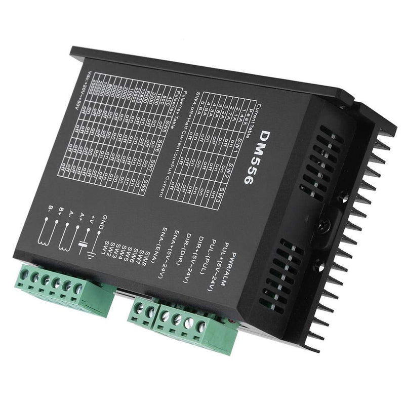 Nema 23 Steep Motor Driver, 24V-50V DC DM556 2 Phase Stepper Motor Driver 42/57 Stepper Motor Driver for Automatic Packaging Machines and Engraving Machines
