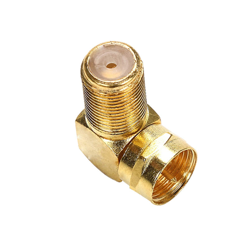 TLS.Eagle F Type Right Angle 90 Degree Male to Female Cable Connector Coax Adapter Pack of 5