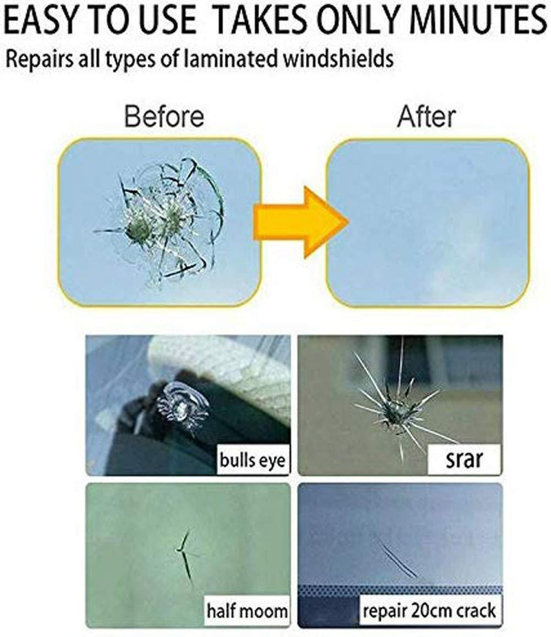 (2pcs)Automotive Glass Nano Repair Fluid Kit Cracked Car Windshield Repair Kit Resin | Wind Shield Car Glass Repair Set Glass Corrector Shatter Repair Glue for Cars