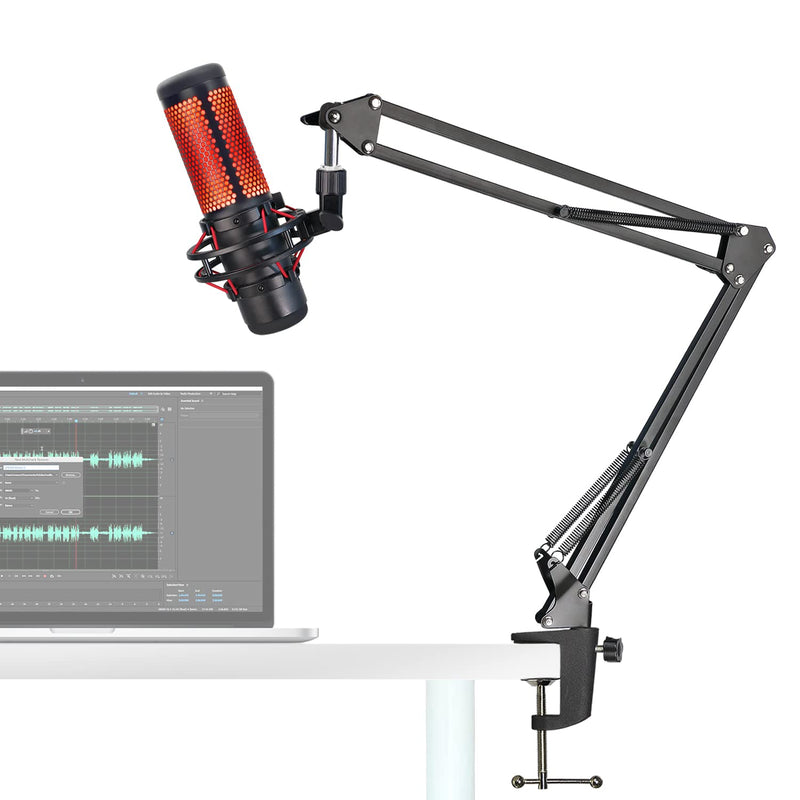 QuadCast Boom Arm Mic Stand, Adjustable Suspension Boom Scissor Arm Stand for HyperX QuadCast, QuadCast S â€“ RGB USB Condenser Microphone by SUNMON