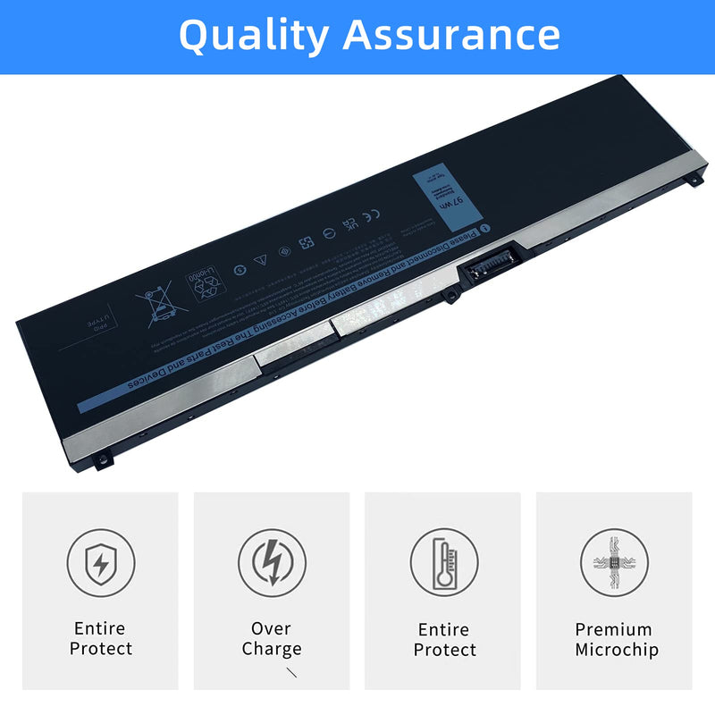 NBULBL NYFJH 11.4V 97Wh Laptop Battery Replacement for Dell Precision 7530 7730 7540 7740 Series Laptop P34E P34E001 P34E002 P74F P74F001 P74F002 5TF10 0WMRC GW0K9 0NYFJH