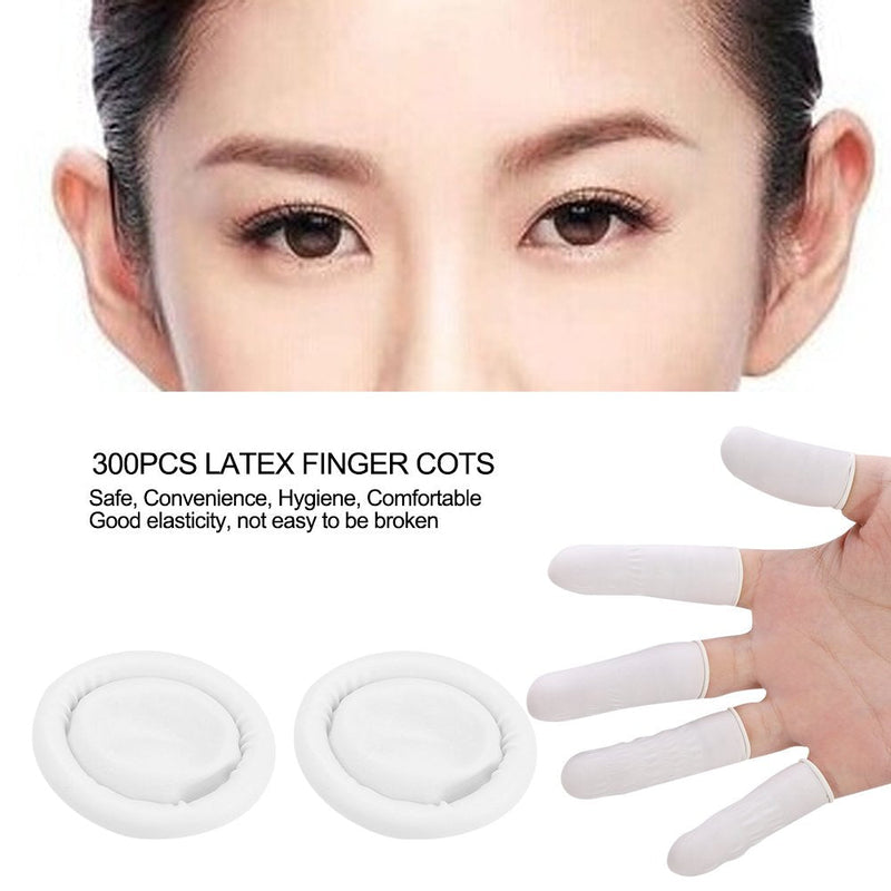 300Pcs Finger Cots, Latex Finger Cots Disposable Anti Static Personal Protective Equipment Watch Repair Tool Beauty