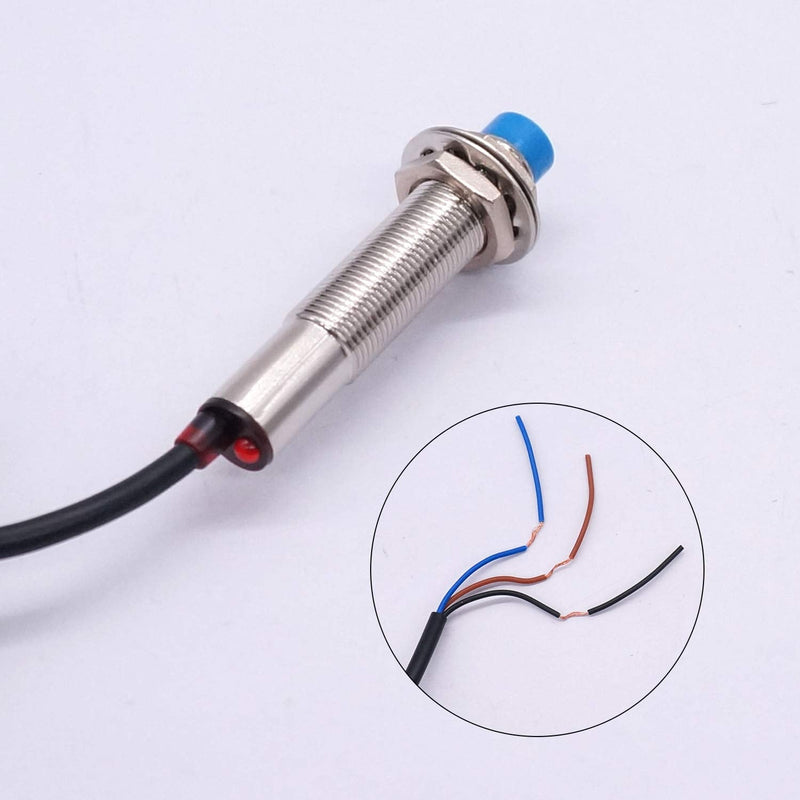 Taiss 2pcs LJ12A3-4-Z/AX Proximity Switch Inductive Proximity Sensor Detection Switch NPN NC DC 6V-36V 4mm Normally Close 6-36V